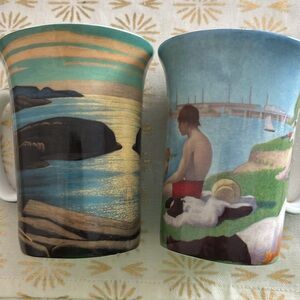 TWO McIntosh fine bone china artistic mugs